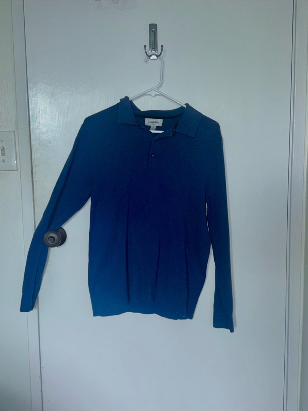 Goodfellow & Co Men’s V-Neck Polo Sweater - Teal Blue